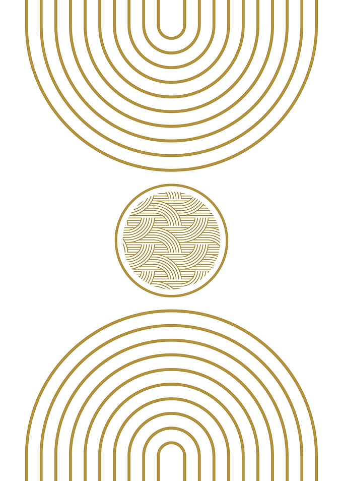 Golden Arches Abstract Art