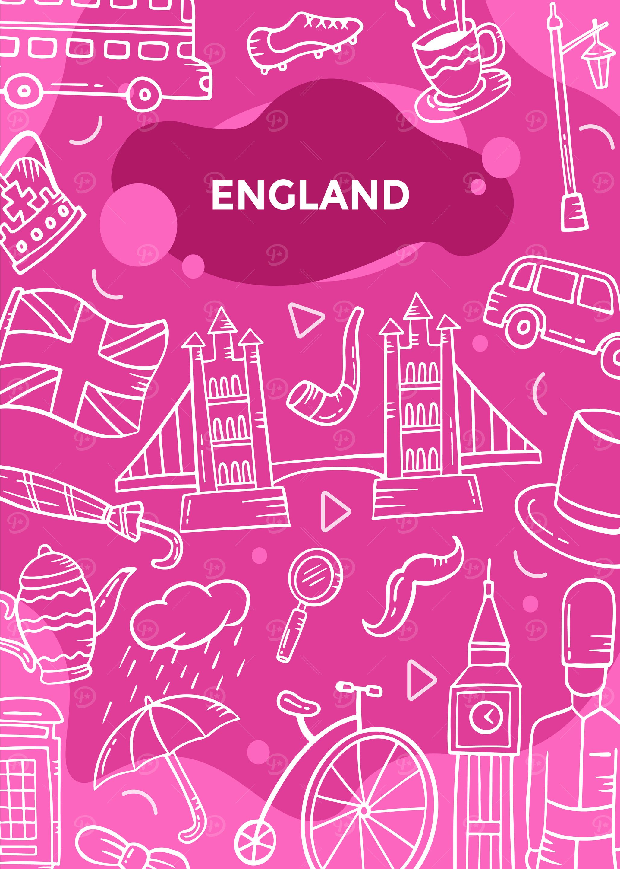 England Line Art