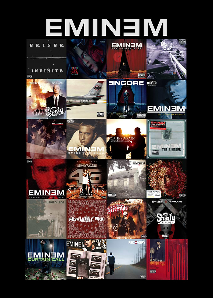 Eminem Collage Album Poste