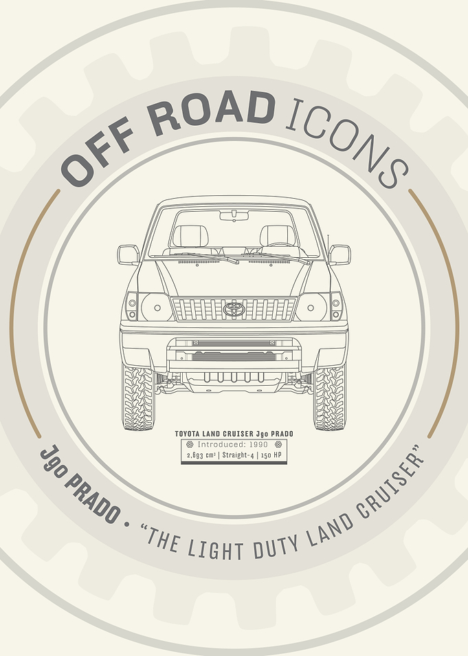 Land Cruiser J90 Prado wheel badge
