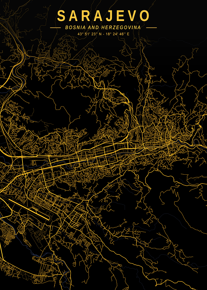 Sarajevo Golden City Map