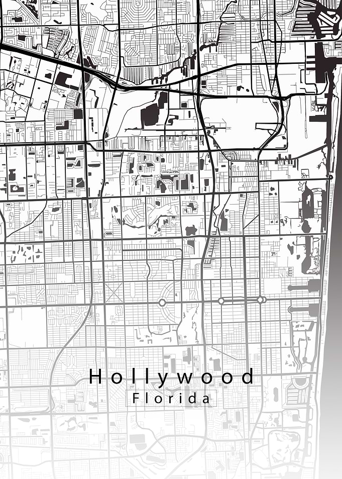 Hollywood Florida Map