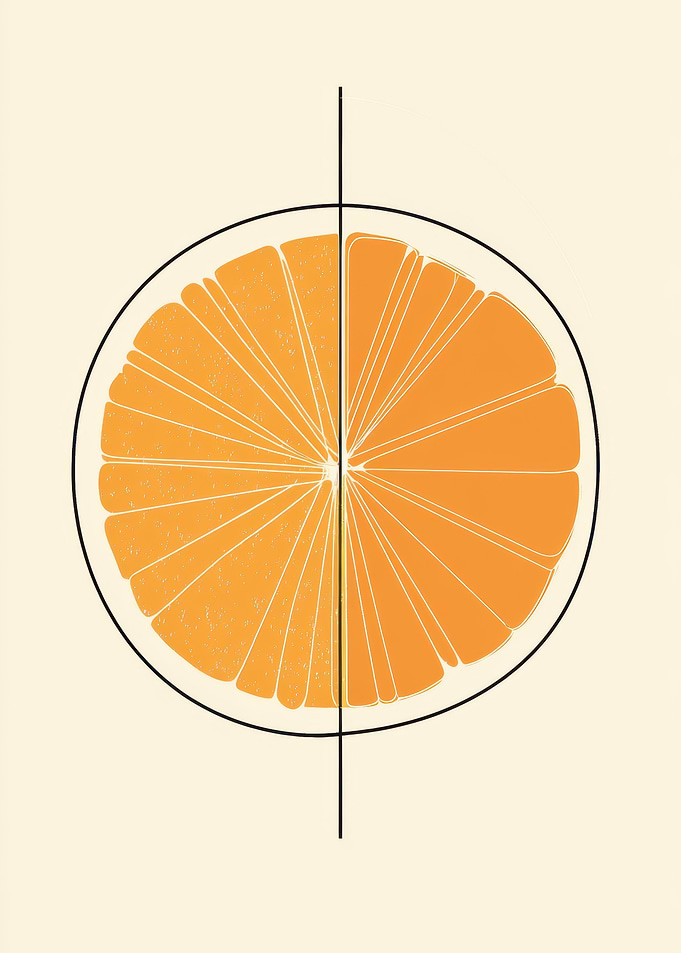Minimalist Orange Slice