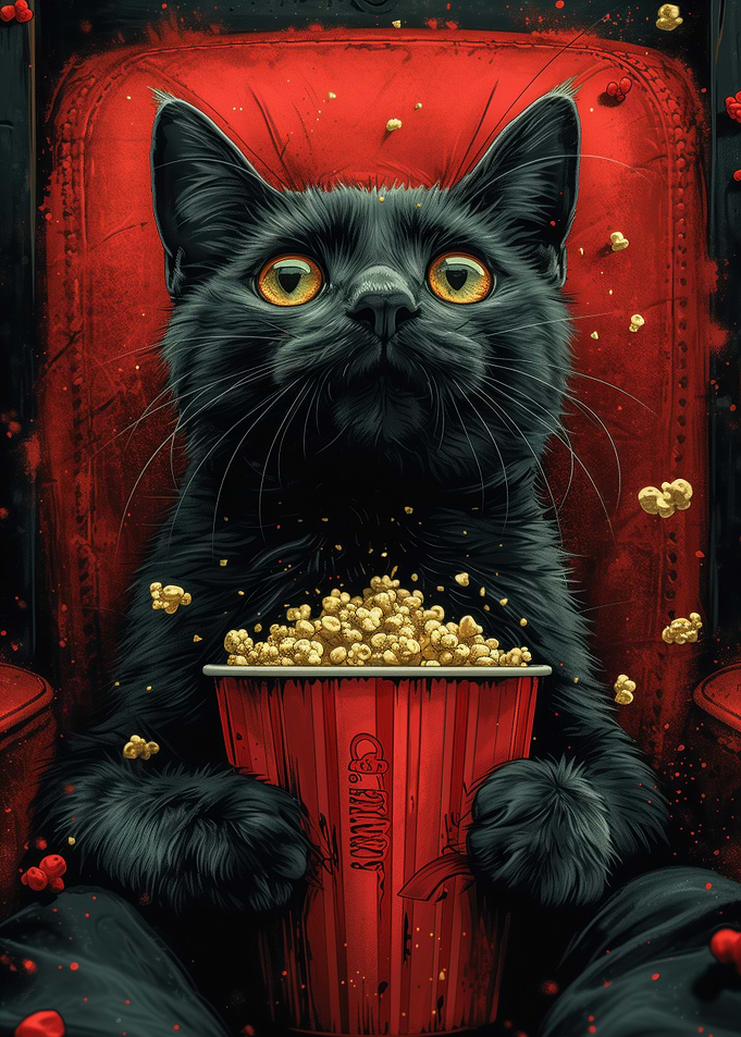Cat Movie Night