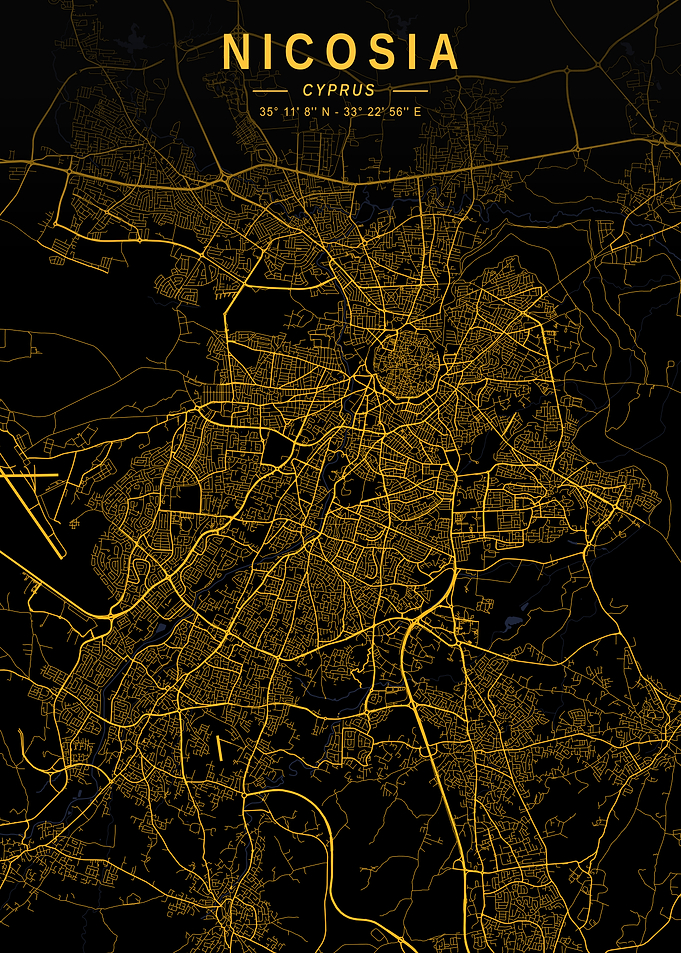 Nicosia Golden City Map
