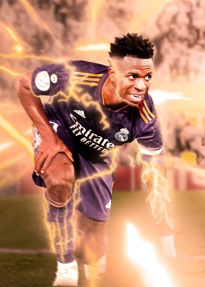 Soccer Player with Lightning