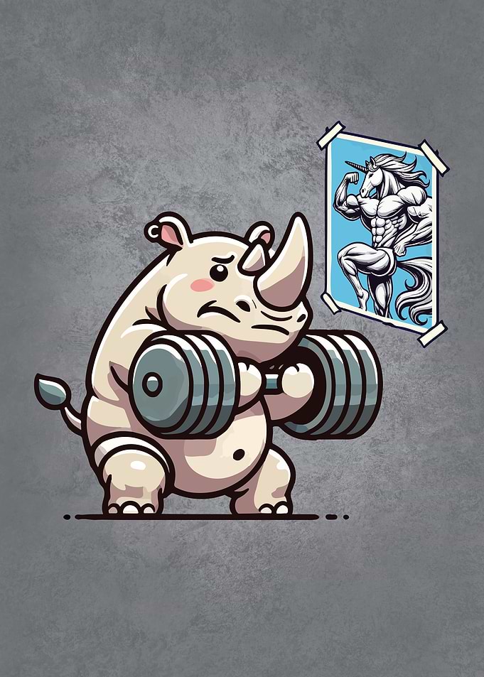 Rhino Lifting Weights vs Ripped Unicorn