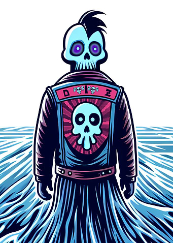 Abstract Undead Biker