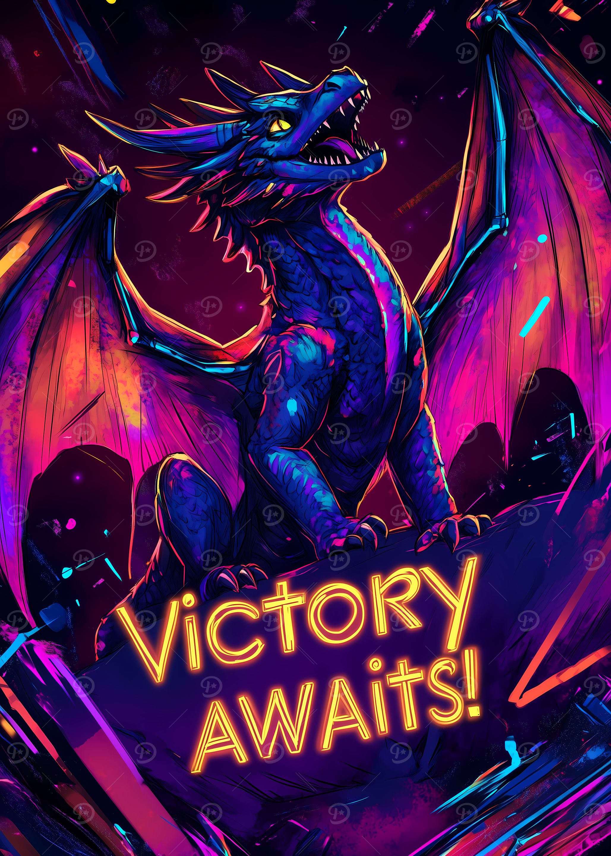 Neon Dragon Victory