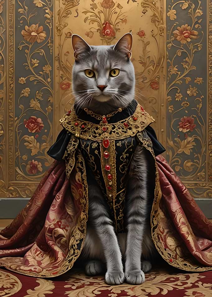 Cat in Royal Attire