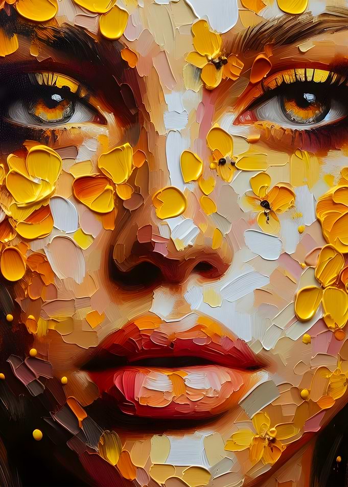 Yellow Floral Portrait