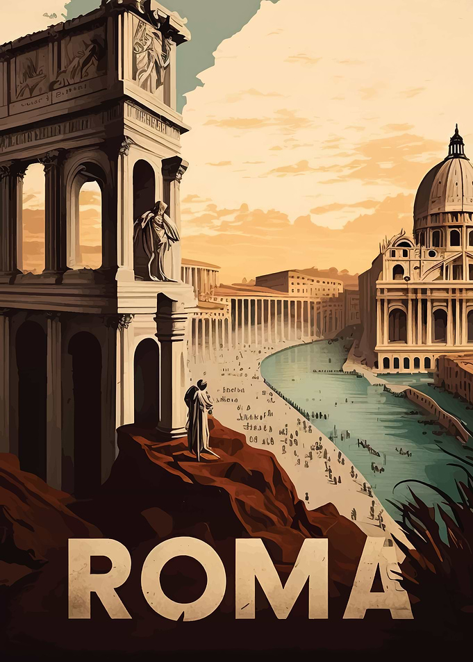Roma Travel Poster