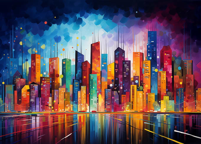 Colorful Cityscape