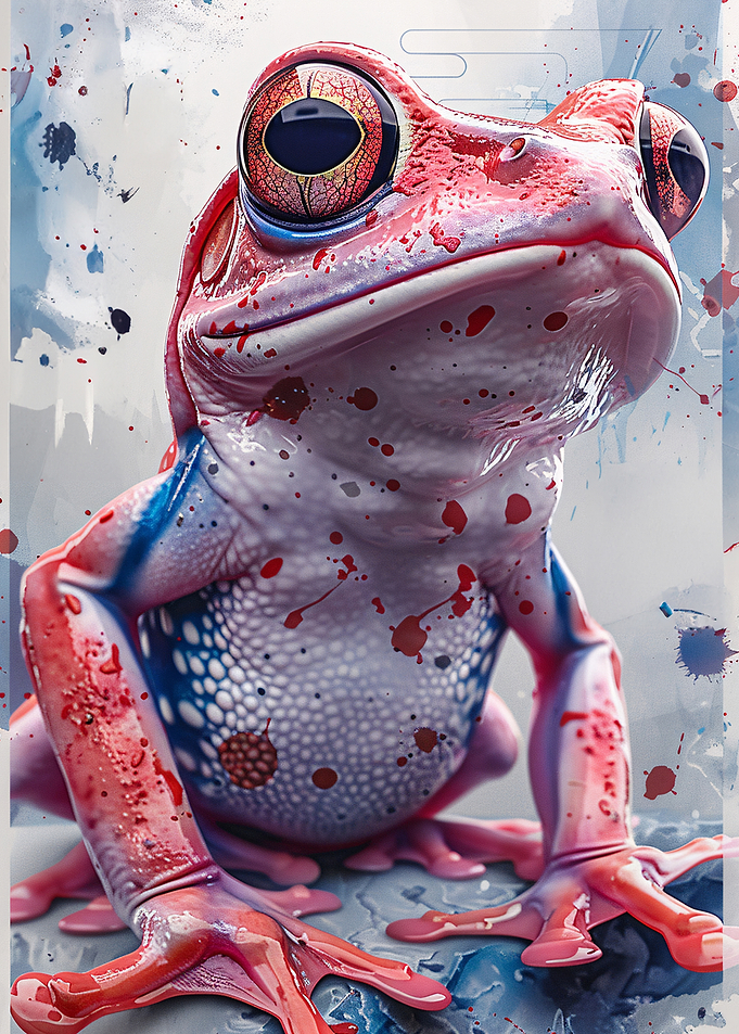 Red and Blue Frog