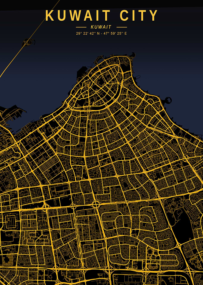 Kuwait Golden City Map
