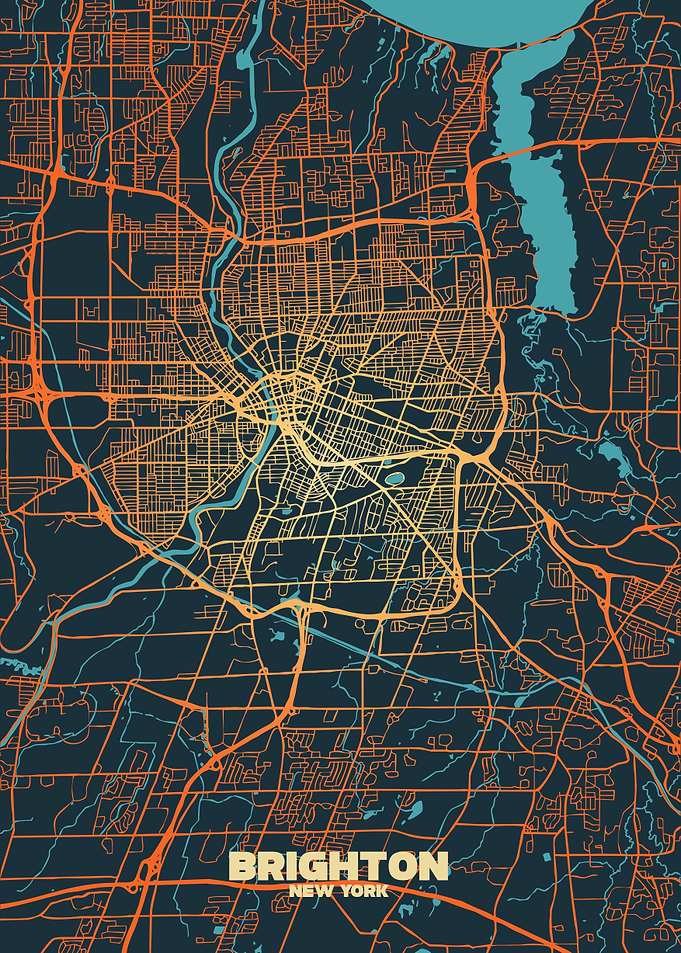 Brighton, New York City Map