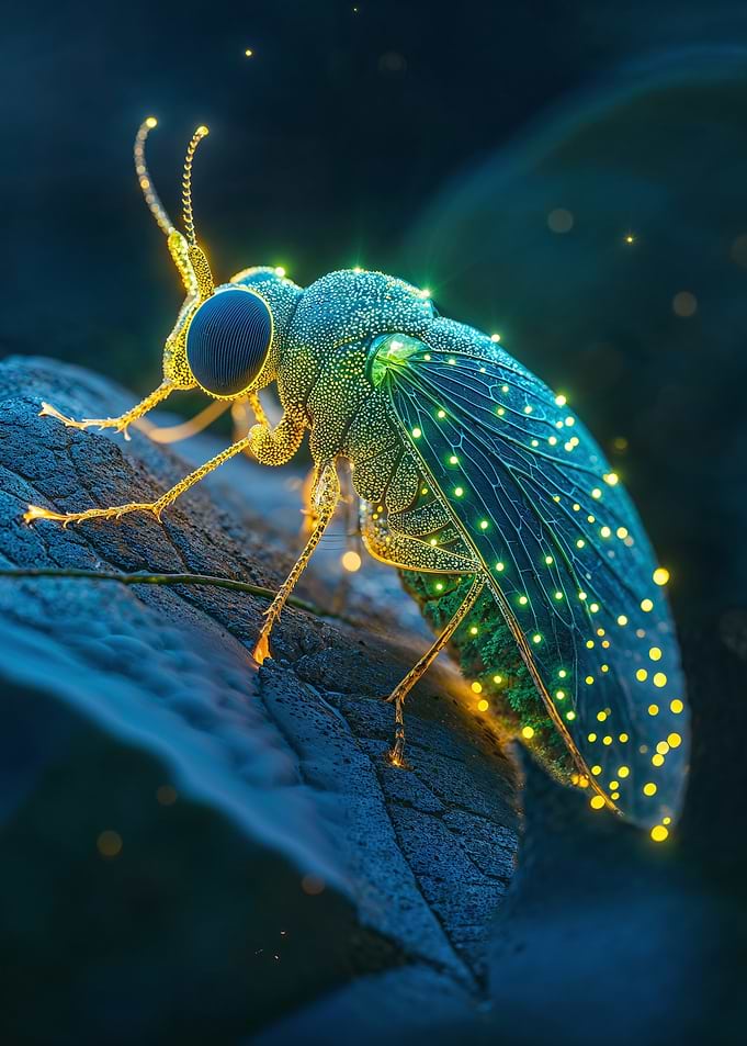 Glowing Insect Macro