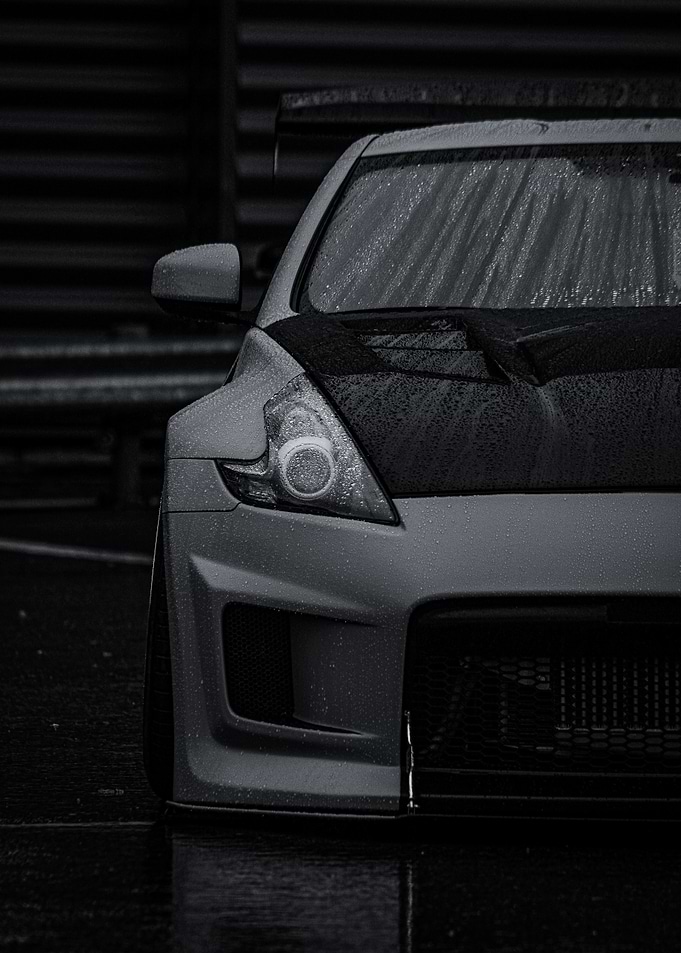 Nissan 370Z in the Rain