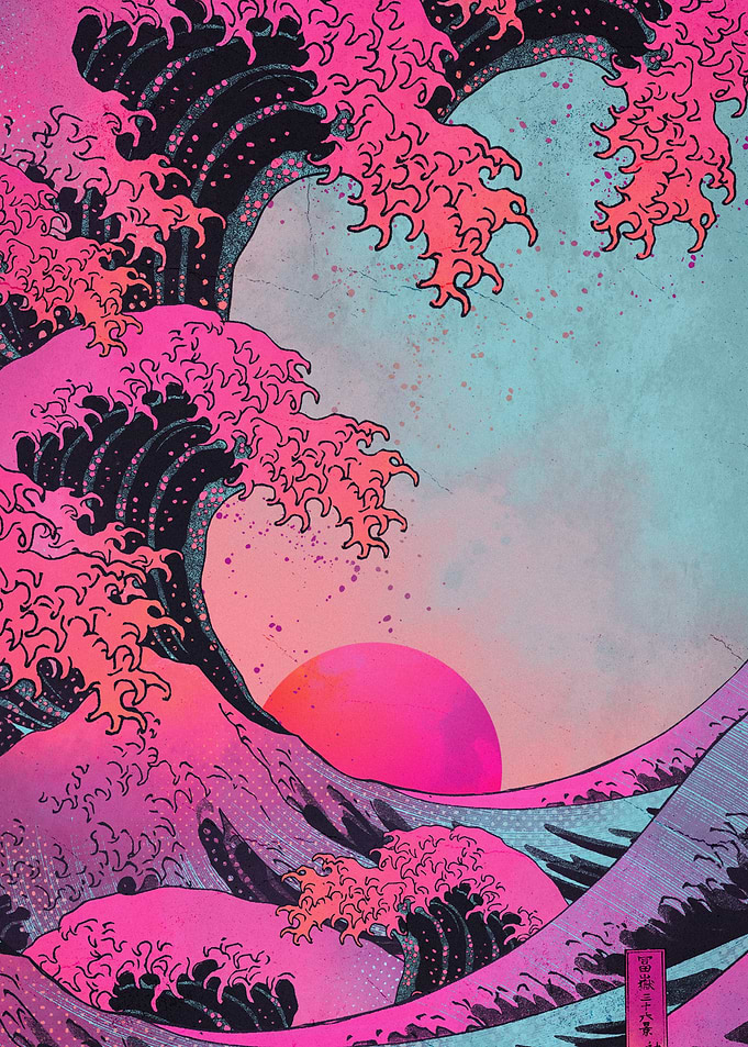 Pink Wave Sunset