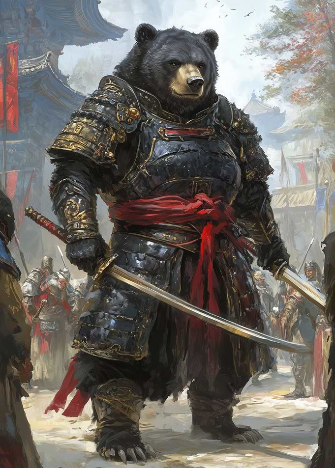 Bear Samurai Warrior