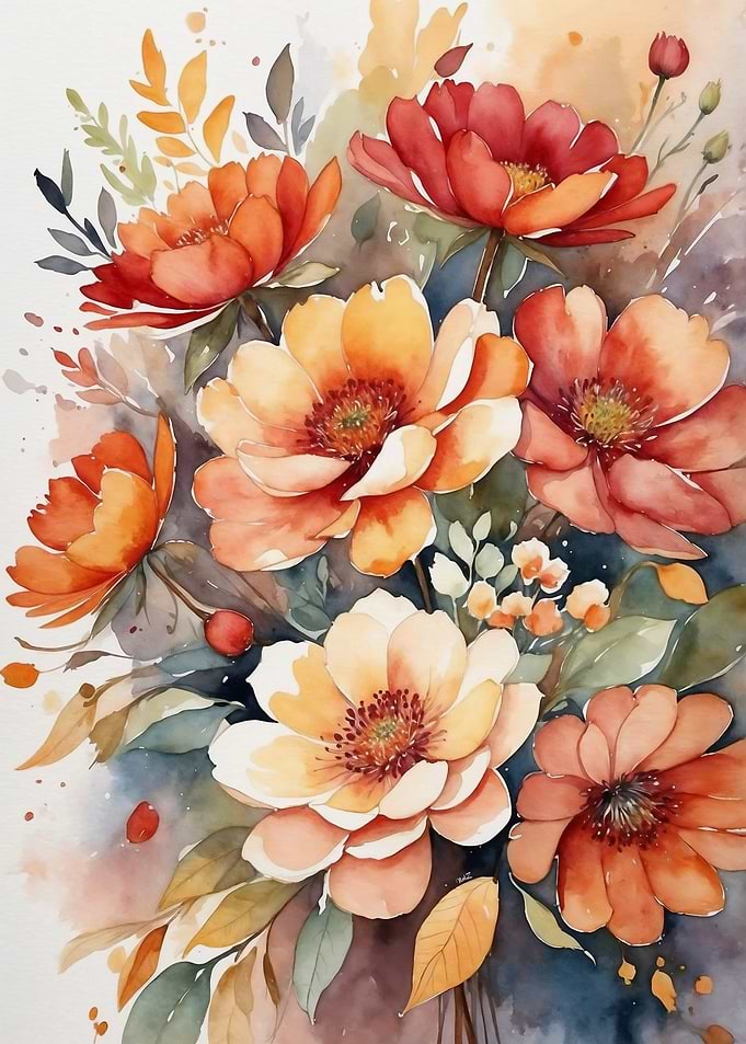 Watercolor Floral Bouquet