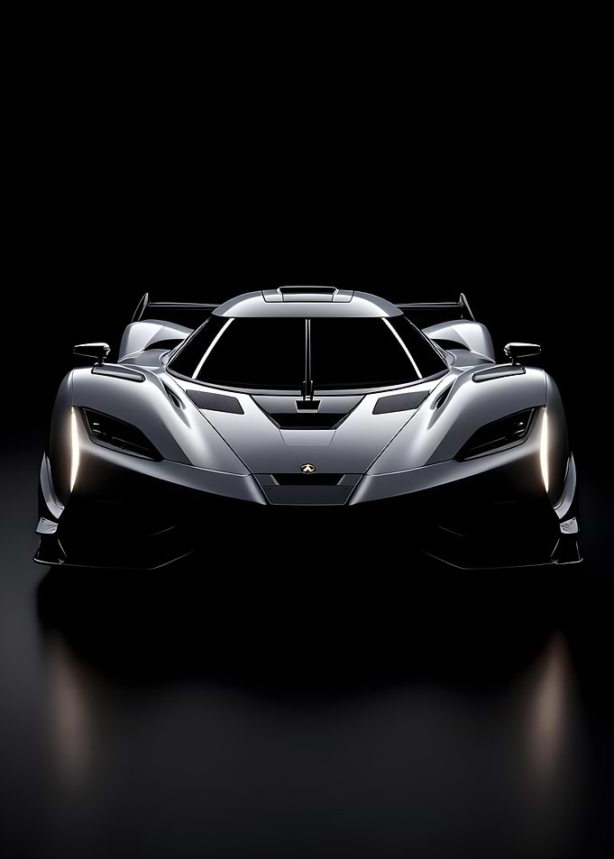 Silver Koenigsegg Jesko Sports Car
