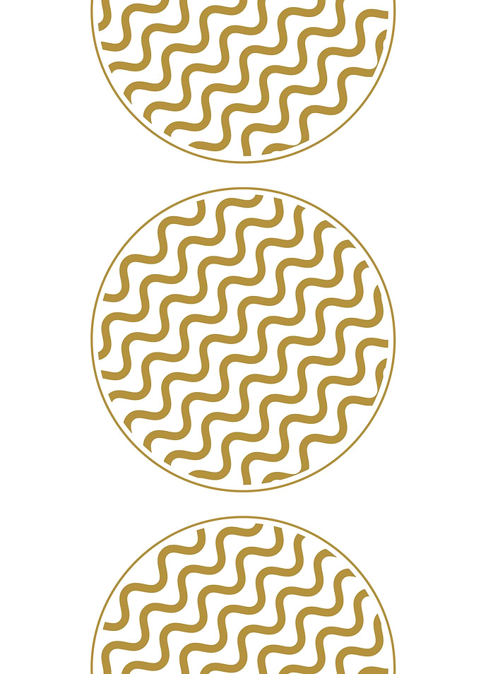 Gold Wave Pattern Circles