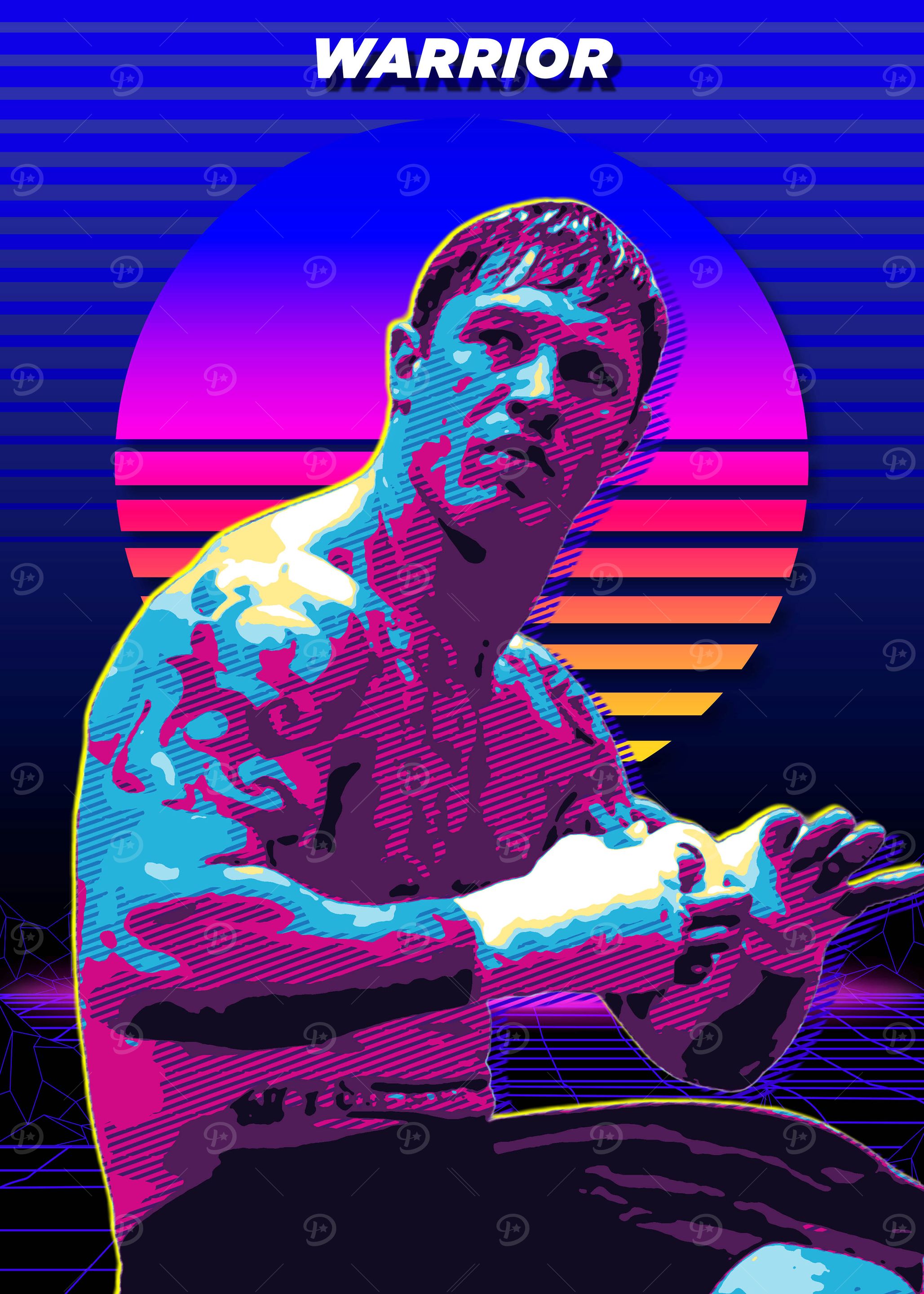 Retro Warrior Poster