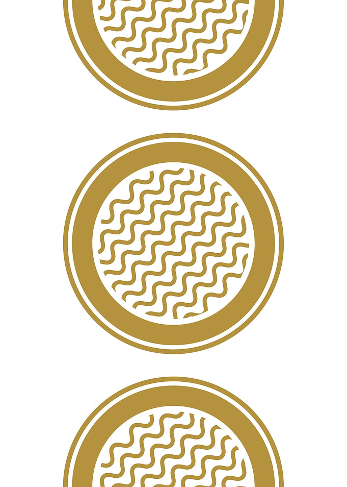 Gold Wavy Circle Pattern
