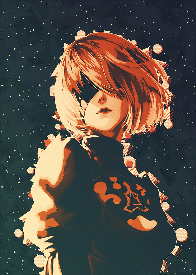blind women digital art