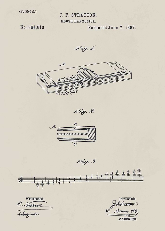 Harmonica Instrument Patent