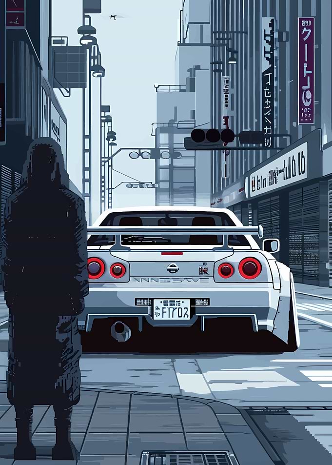 Nissan Skyline in the Rain