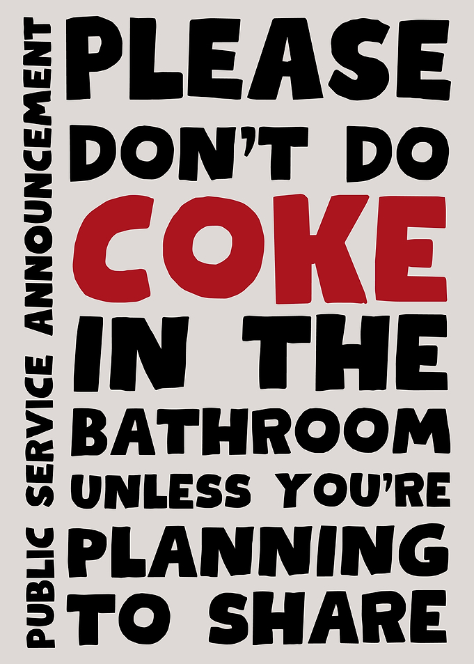 Bathroom Coke Sharing