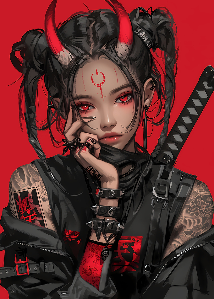 Red-Eyed Demon Girl