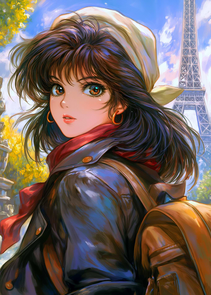 Anime Girl in Paris