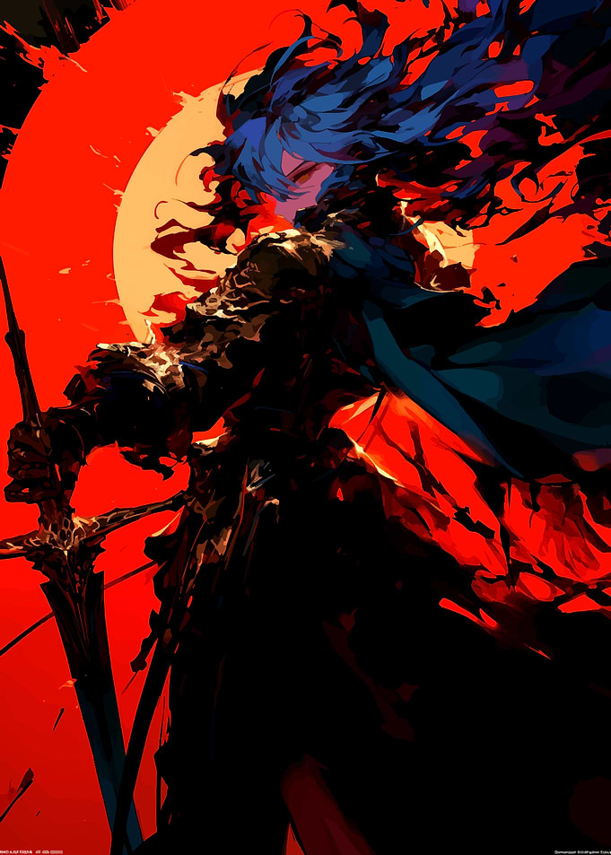 Anime Warrior with Sword