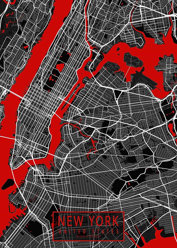 New York City Map Oriental