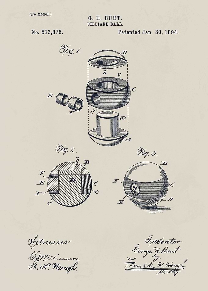 Billiard Ball Patent Illustration