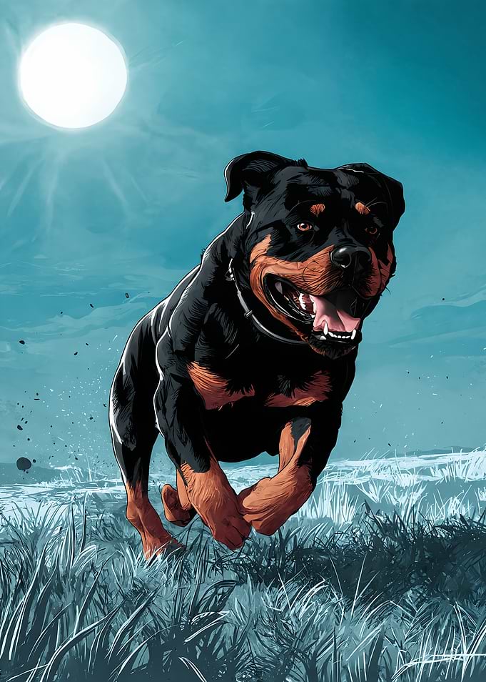 Rottweiler Running