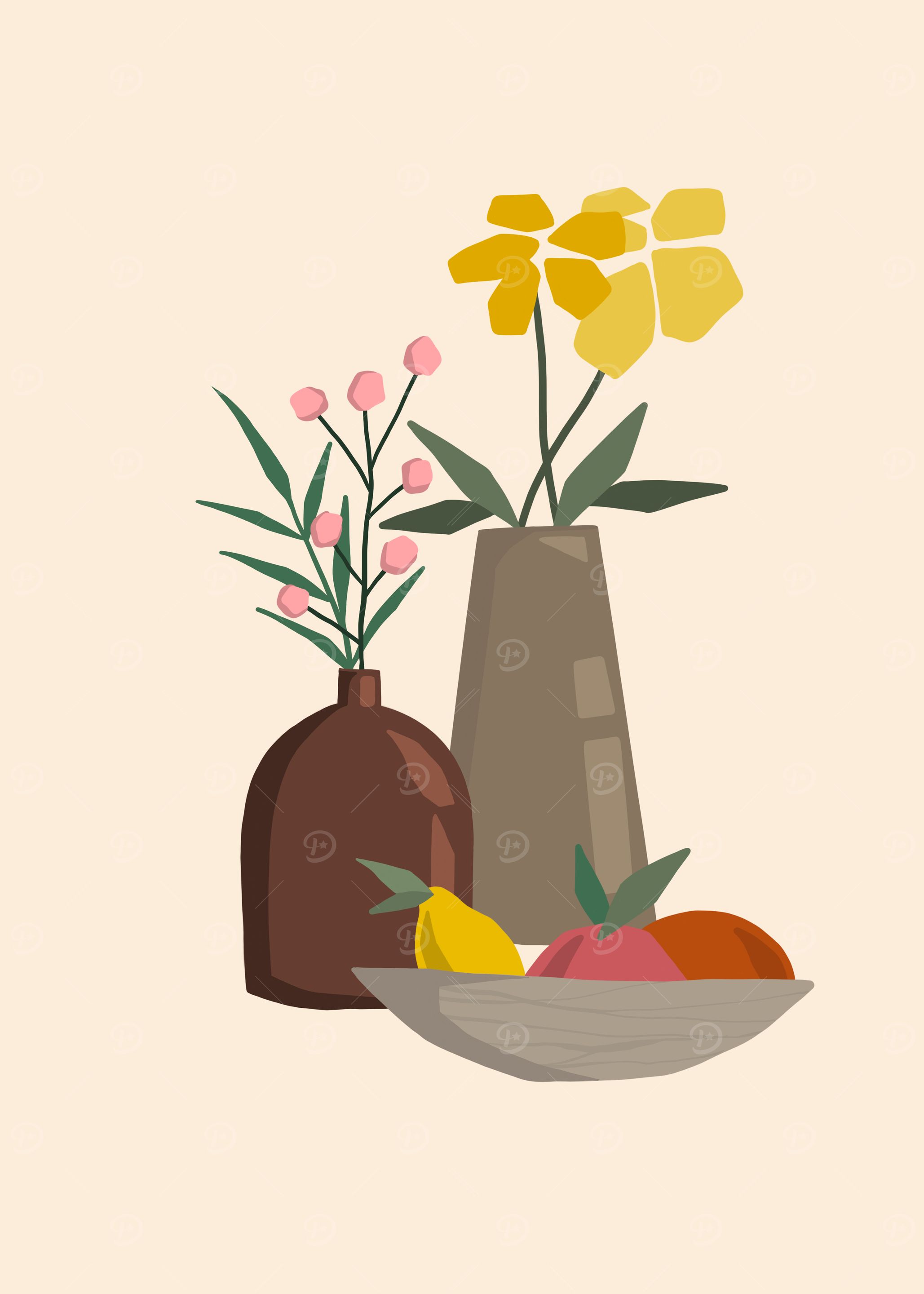 Simple decorative flowers