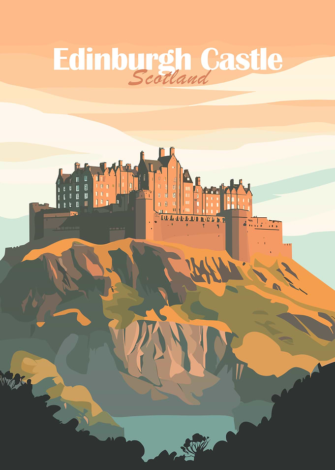 Edinburgh Castle Illustration