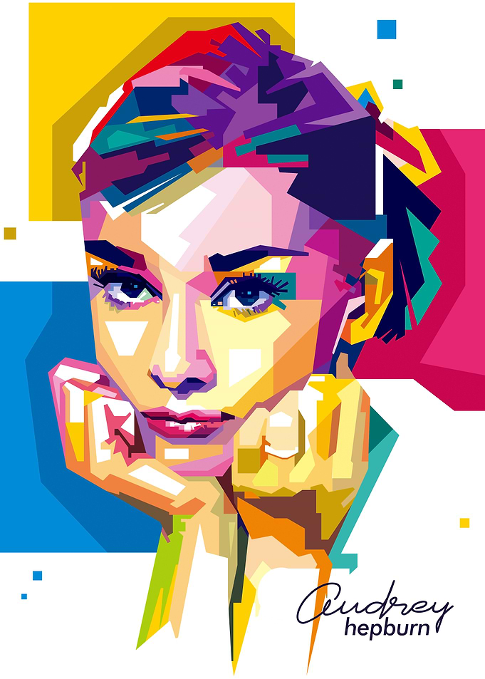 Audrey Hepburn Pop Art Portrait