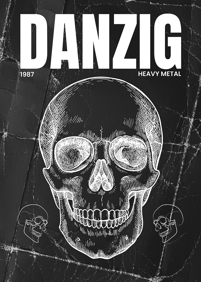 Danzig Heavy Metal Skull Poster