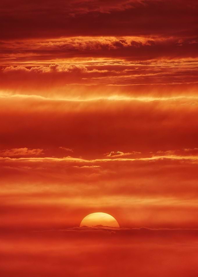 Fiery Sunset Sky