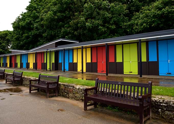 Colourful Beach Huts