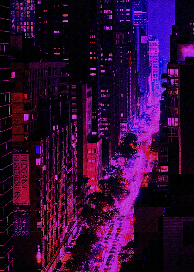Neon Cityscape at Night