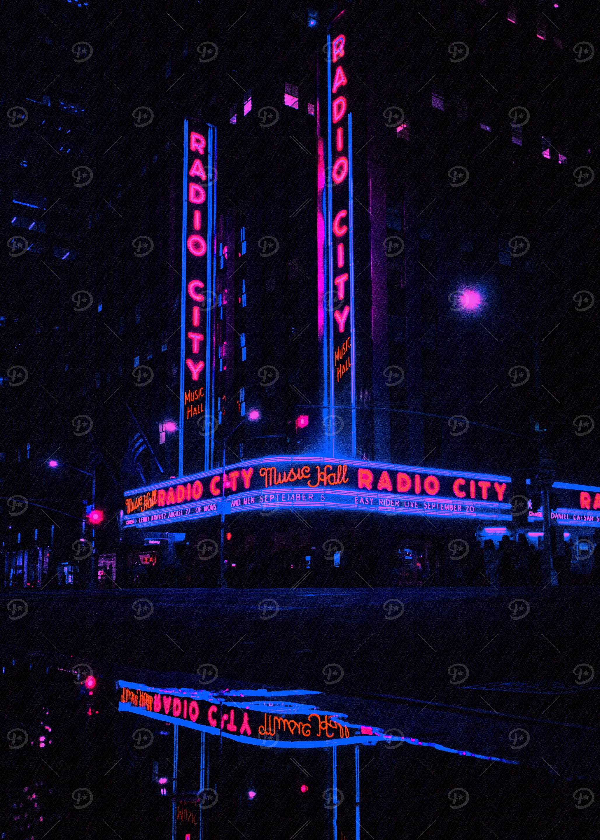 Radio City Music Hall Neon Sign