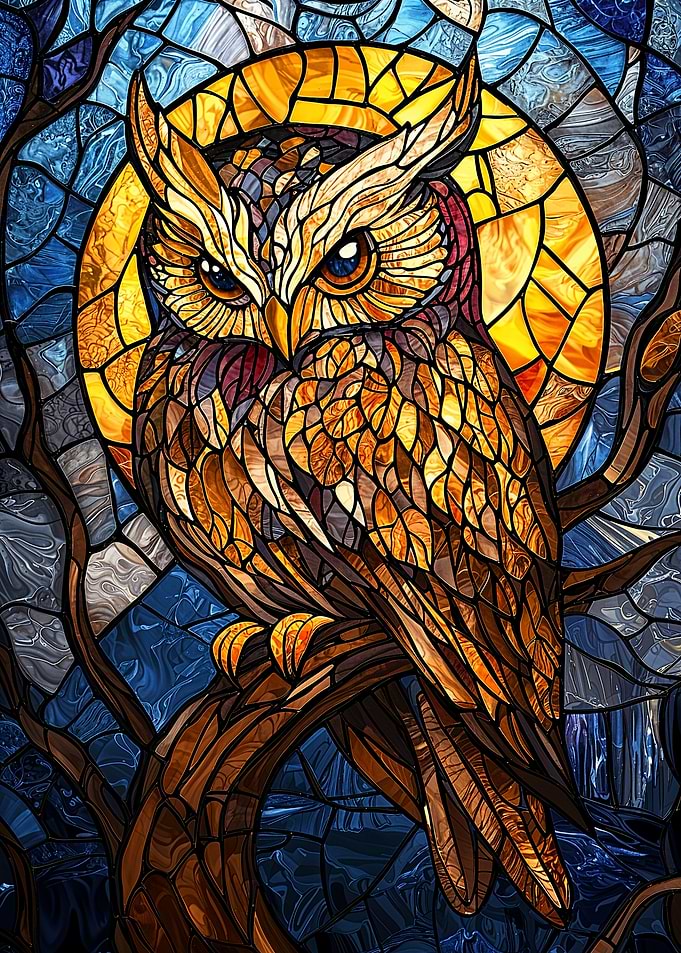 Stained Glass Owl