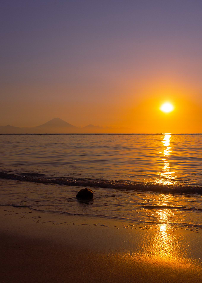 Sunset Beach with Mountain