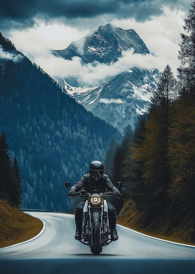Motorcycle Mountain Road